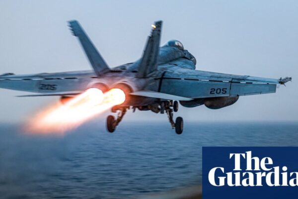 US fighter jet rolls off aircraft carrier as ship reportedly swerves Houthi fire | US military