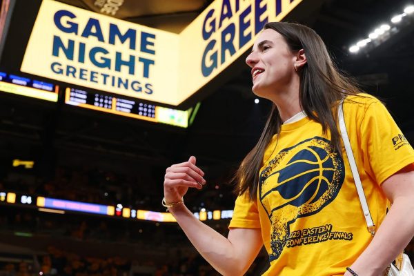 Caitlin Clark reacts to Pacers’ Game 1 win vs Thunder