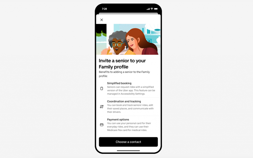 Uber now offers a streamlined app for seniors, complete with flexible payment options